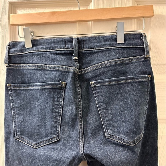 Agolde Stretch Ankle Dark Denim Whisker Jeans - Picture 5 of 9